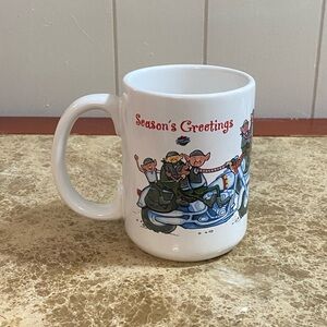 HARLEY DAVIDSON VINTAGE 2002 HAPPY HOLIDAYS ELF BIKERS COFFEE MUG